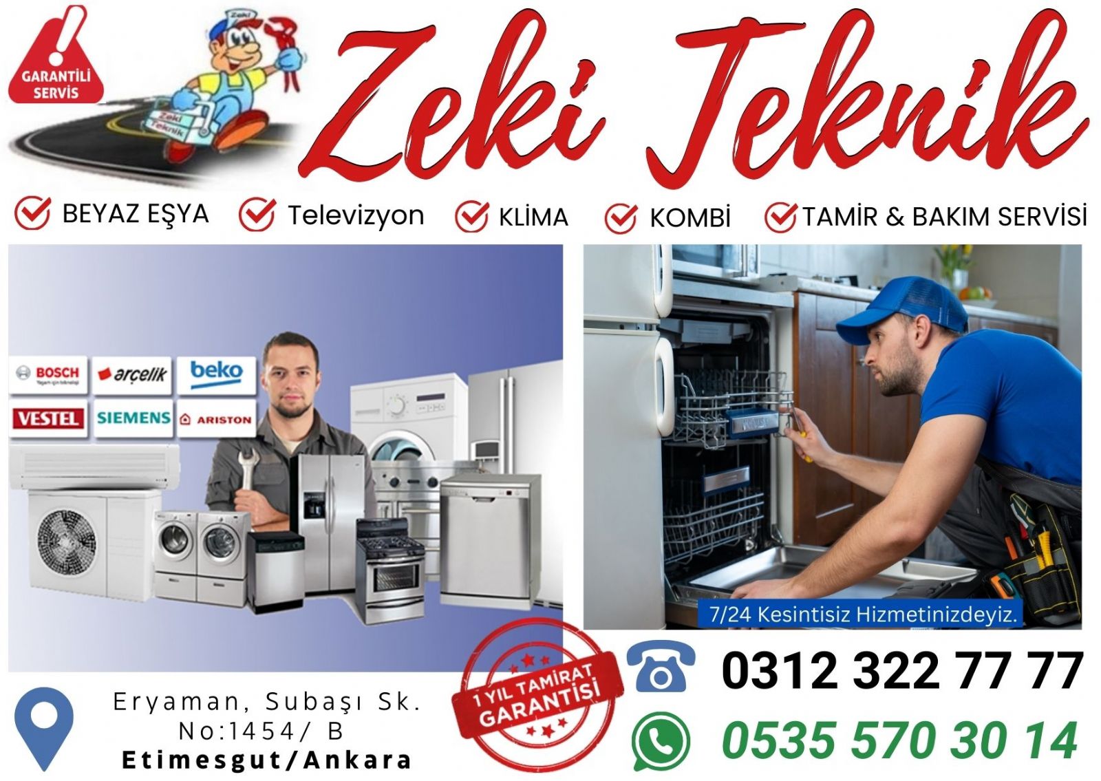 Eryaman Beyaz Eşya Servisi